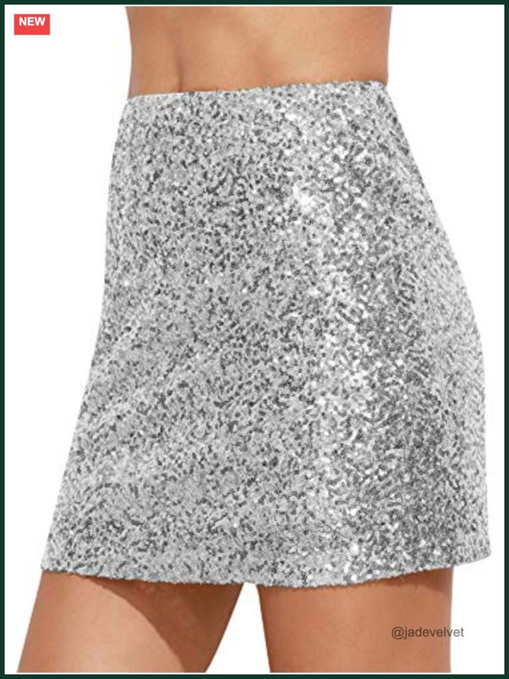 Sequin Bodycon Stretchy Mini Skirt for Night Out Prom Party